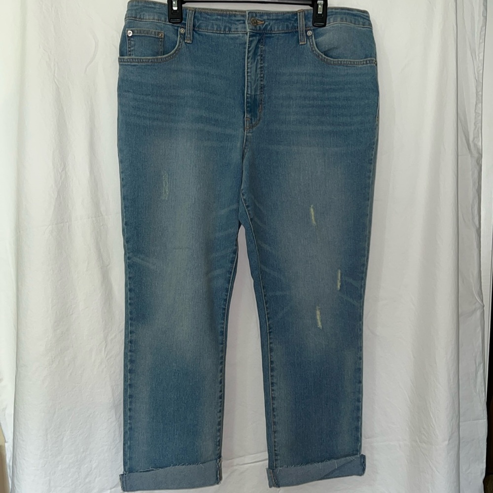 Crown & Ivy high-rise vintage straight jeans, 16R, never worn